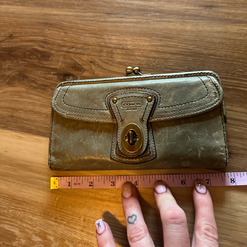 Vintage Coach Legacy Women’s Wallet Moss - Picture 6 of 7